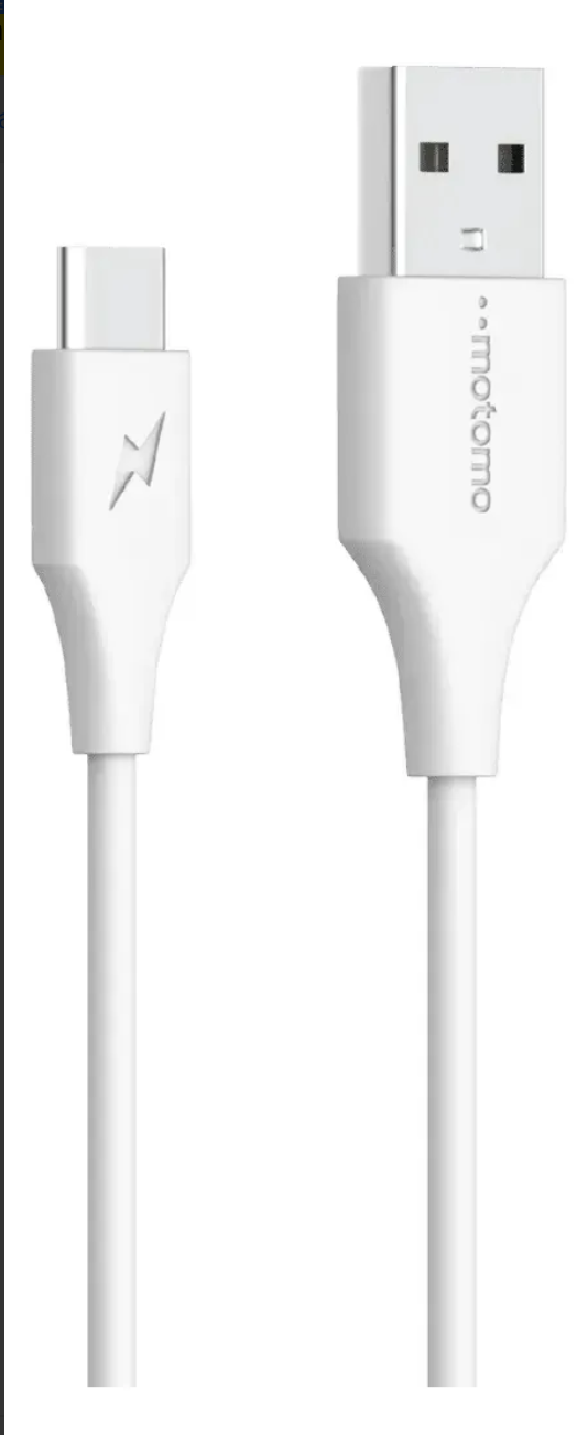 Cable Motomo Mo-max 2.4a 1000mm Tipo C Color Blanco