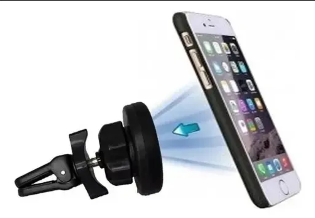 Soporte Magnético IRM Celular Auto Rejilla Ventilación Imán Negro
