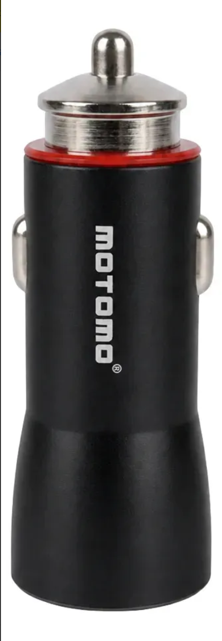 Cargador De Auto Motomo Mo-3025 60w Carga Rapida Negro