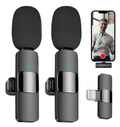 Micrófono inalámbrico de doble solapa para iPhone, entrada Lightning
