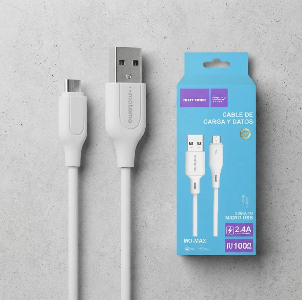 Cable Usb De Datos Micro Usb V8 2.4a 1m Mo-max Motomo