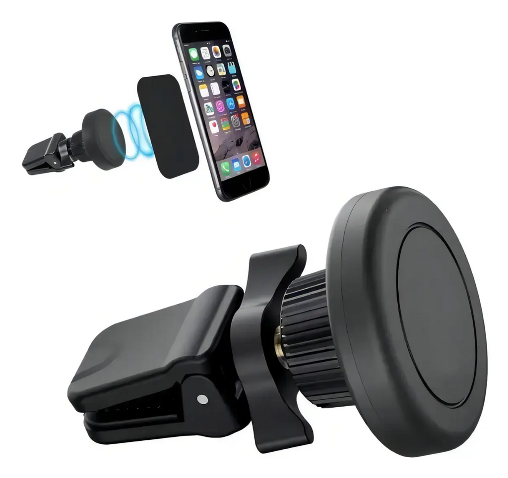 Soporte Magnético IRM Celular Auto Rejilla Ventilación Imán Negro